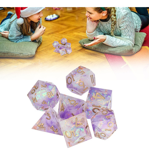 Juego De Dados Poliédricos De Resina Con Bordes Afilados De