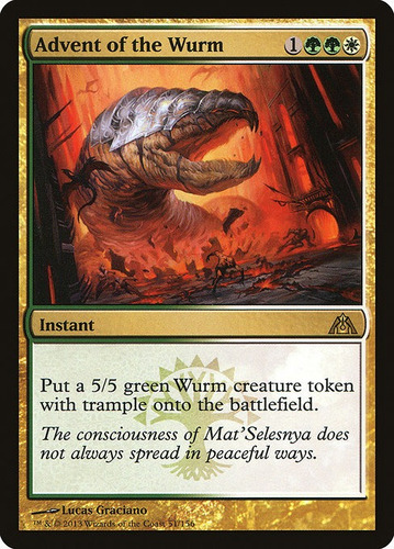 Carta Magic Advent Of The Wurm Dragons Maze Mtg