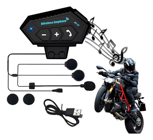 Intercomunicador Auriculares Casco De Motocicleta Micrófono