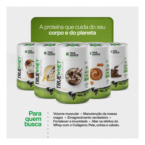 True Whey Zero Lactose 900g True Source Cookies Milkshake