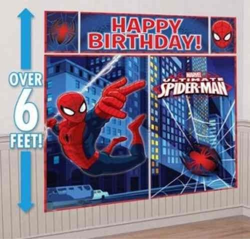 Spiderman Decoracion De Pared 1.65x1.85 Fiestas Infantiles 