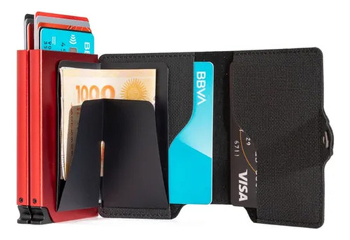 Billetera Tarjetero Card Slider Holder Kyma Doble Clubes River Plate Liso