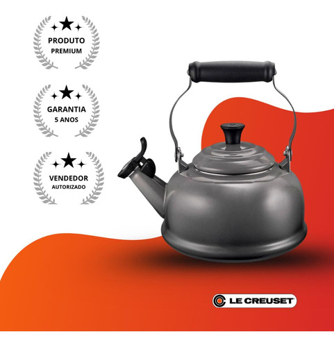 Chaleira Tradicional Com Apito Flint Le Creuset