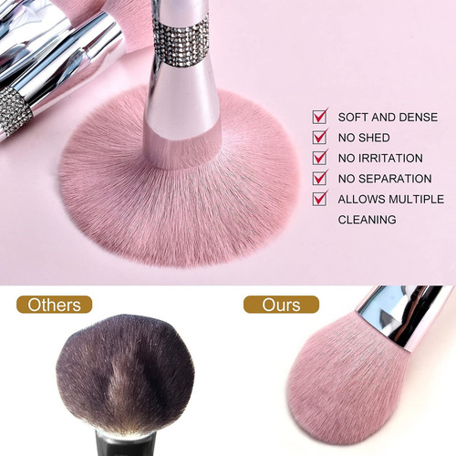 Juego De Brochas De Maquillaje Corrector De Base Sintética