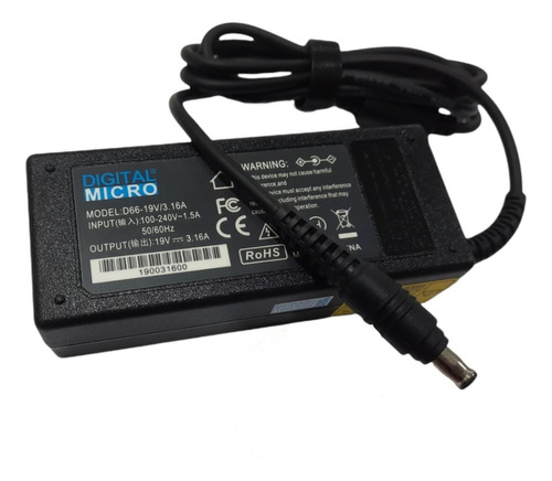 Cargador Alternativo Para Notebook Samsung 19v-3.16a 65w