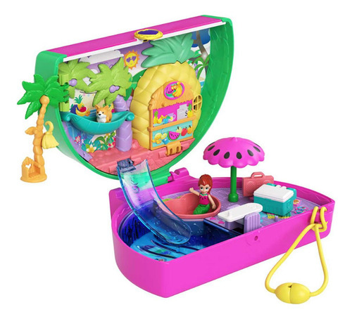 Polly Pocket - Estiche De Sandía Pool Party Compact - Mattel