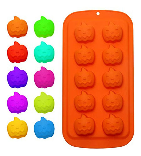 Molde Silicona Calabaza Naranja, Repostería Halloween -
