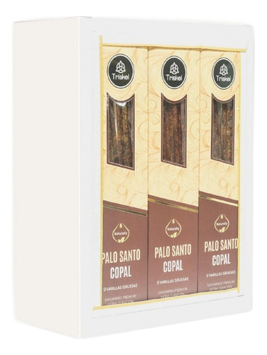Sahumerios Triskel Premium Extra Duración X3 Unidades Fragancia Palo Santo Copal