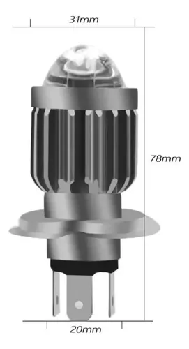 Combo Led Cree G4 Lupa H4 Hs1 Blanca/ambar + Punteras Led X2