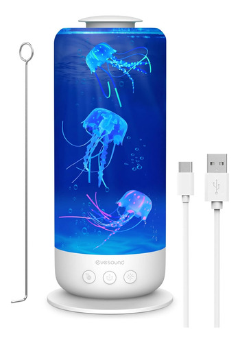 Lámpara De Lava De Medusas Jellyfish 2.5l Usb Plugin L...