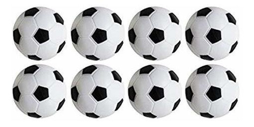 Mesa Fútbol Foosballs Juego Pack De 8pcs (blanco Y Negro 32 