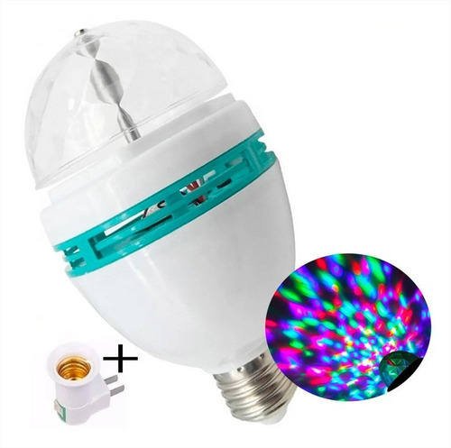 Lampada Globo De Luz Balada Led Rgb Giratória Bola Maluca 110V/220V