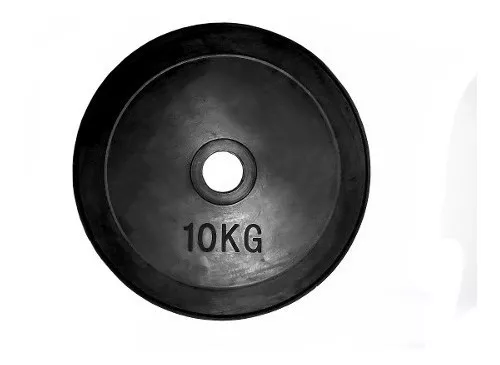 Disco 10 kg - Acero engomado 3 agarres para barra pre olímpica - SD MED