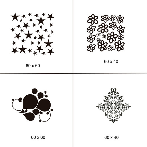 Imagen 5 de 9 de Vinilos Decorativos De Pared - Abstracto Tramas Iconos