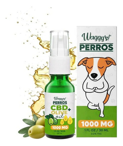 Waggys Aceite Oliva Perro Antiestrés Y Ansiedad 1000 Mg