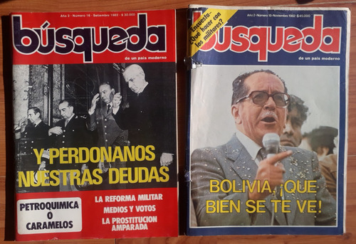 Lote X 2 Revista Búsqueda Nº 16 Y 18 Año 1982