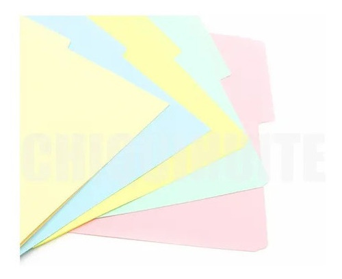 Folder Color Pastel Tamaño Carta C/100 Color A Elegir 