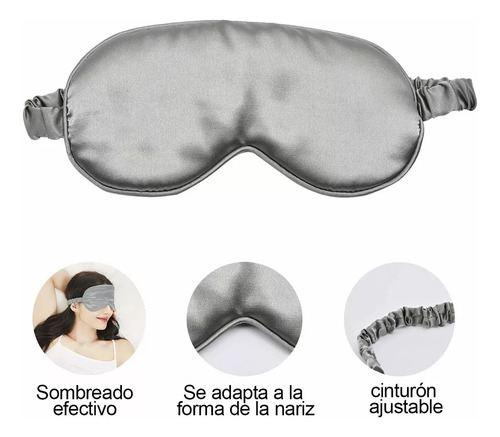 4 Antifaz Para Dormir De Seda Doble Faz Con Tapones Oidos