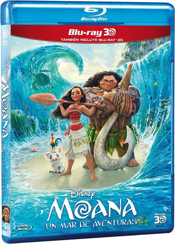 Moana Un Mar De Aventuras | Blu Ray 3d Película Nuevo