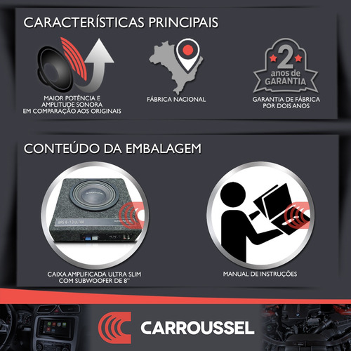Imagem 2 de 7 de Caixa Amplificada C/subwoofer 8 Polegadas Audiophonic Hi-end
