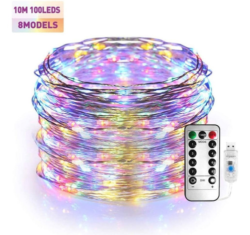 Tira Luces Led Garland Decorativas 10m Usb Remote Control
