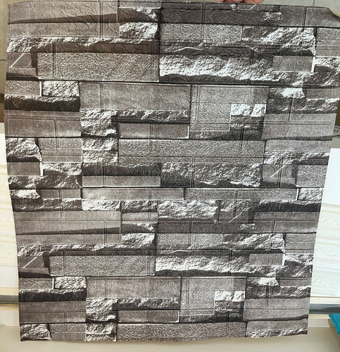 Placas 3d Autoadhesivas Piedra Gris Richard Yeso 70x77 Cm