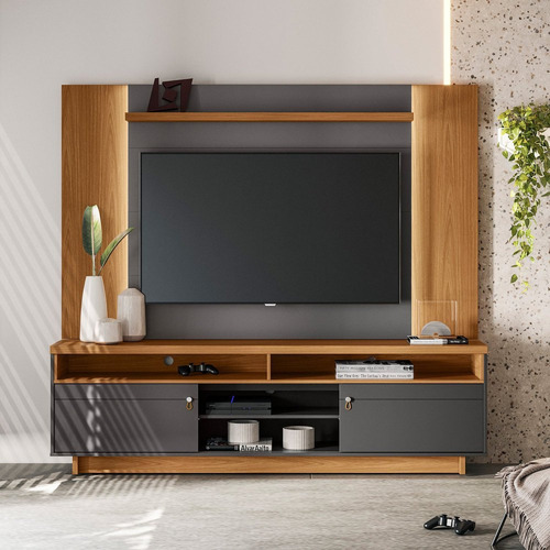 Rack Araçatuba Com Painel Aurora Para Tv Até 60 Polegadas