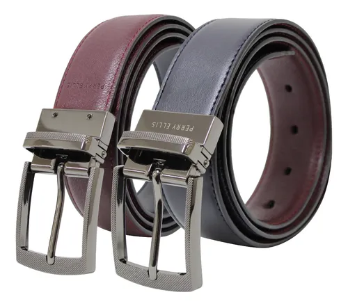 comprar Cinturon Perry Ellis Cinto Piel Doble Vista Cinturon 2 En 1