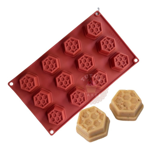 Molde Silicona Panal Hexágono X12 Chocolate Bombón Jabones