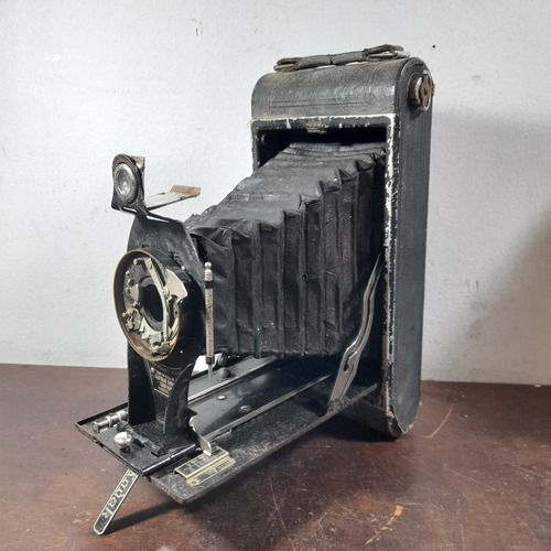 Imagem 3 de 9 de Câmera Fotografica Fole Antiga Grande Decoração Com Defeito