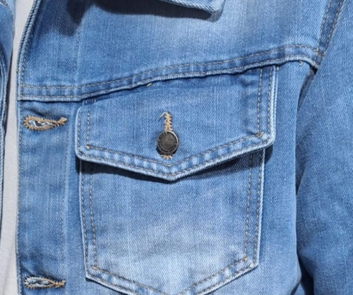 Campera Warlock Lennon Hombre Jean 4 Bolsillos