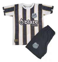 Comprar Camisa E Shorts De Time - Conjunto Infantil Santos Listrado