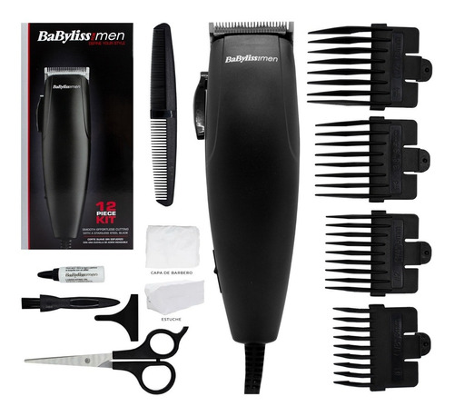 Babyliss Men Maquina Cortadora De Pelo 12 Piezas Corte Suave