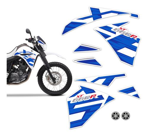 Adesivos Da Moto Yamaha Xt 660r 2015/2018 Lateral +emblemas