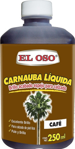 Carnauba Liquida Cafe Acabado Espejo El Oso Calzado 250ml