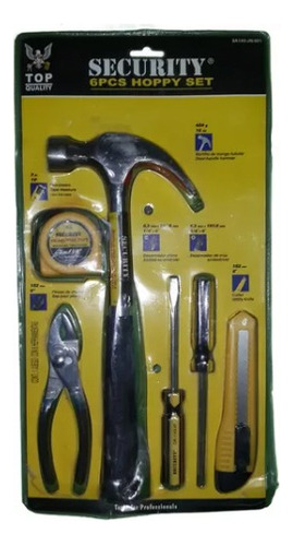 Kit De Herramientas Martillo, Metro, Pinza, Cutter,