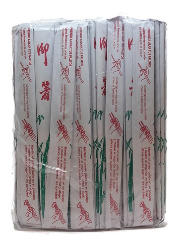 Palitos Descartables De Bambú 23 Cm X20 Paquetes De 100 Unid