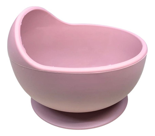 Bowl Tigela Potinho Silicone Infantil Bebê Com Ventosa - Rosa 