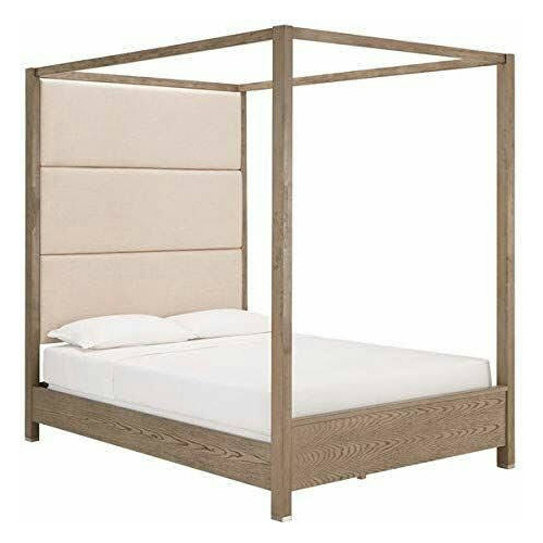 Cama Con Dosel En Madera. Cod. 623
