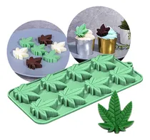 Comprar Moldes De Silicona Para Repostería Bombones Chocolates Hielo Color Hoja