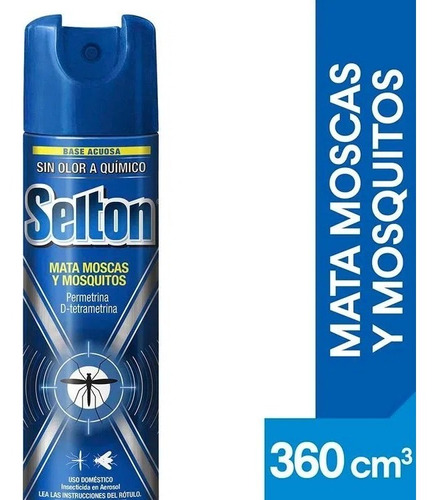 Selton Mata Moscas Y Mosquitos Azul 360 Cc X 8 Unidades