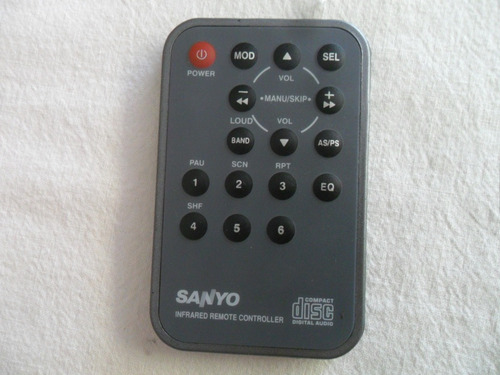 Control Remoto Sanyo Para Reproductor De Discos Old School