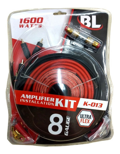 Kit De Cables Blauline K-013 Para Potencias De 8 Gauges