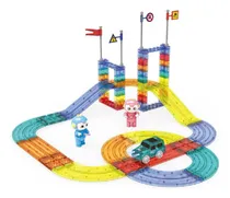 Comprar Pista Con Bloques De Construccion Magneticos 3d Para Niños