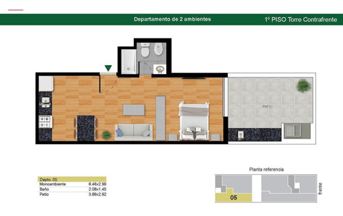Inversion Con Financiación En Pesos De 1 Ambiente Con 32mt2 En El Centro