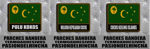 Parche Bandera Con Nombre Cocos Keeling