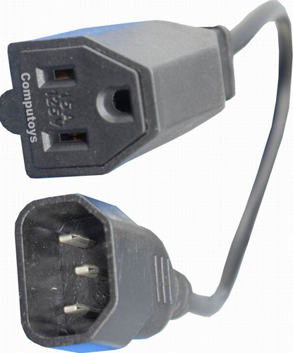 Znem01 Cable Conversor De C14 A Nema 515r, 25 Cms Computoys