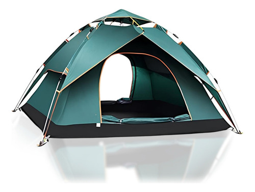 Barraca De Camping 2x1,5x1,2m Compacta Para 1-2 Pessoas Cor Verde-escuro