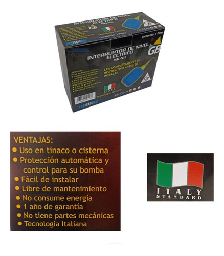 Flotador Eléctric Electronivel Tinaco-cisterna Tipo Italiano
