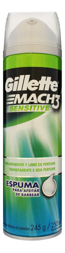 Espuma de barbear Gillette mach3 sensitive 245g